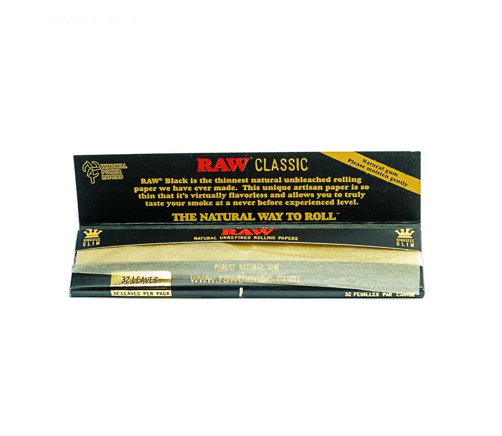 Papel de liar RAW Black Classic (King Size Slim o 1.1/4)