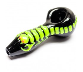 PIPA DE CRISTAL SCORPION GREEN 10,5 CM