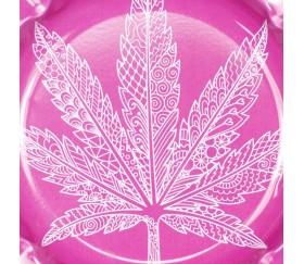 Cenicero de Metal Redondo Pink Weed 14 cm