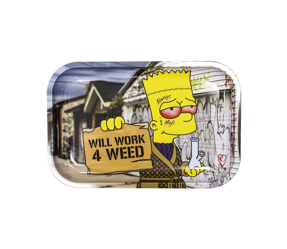 Bandeja Para Liar Bart We Work For Weed