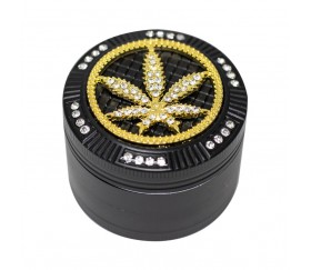 Grinder Hoja Dorada con Brillantes 50mm