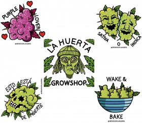 Present 2 stickers La Huerta Grow Shop