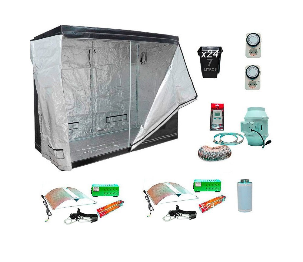 Kit 11 Armario Pure Tent 240X120X200cm V2 Pearl Pro