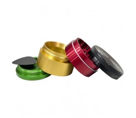 Grinder Aluminio 4 Pcs Rasta Liso - La Huerta Growshop